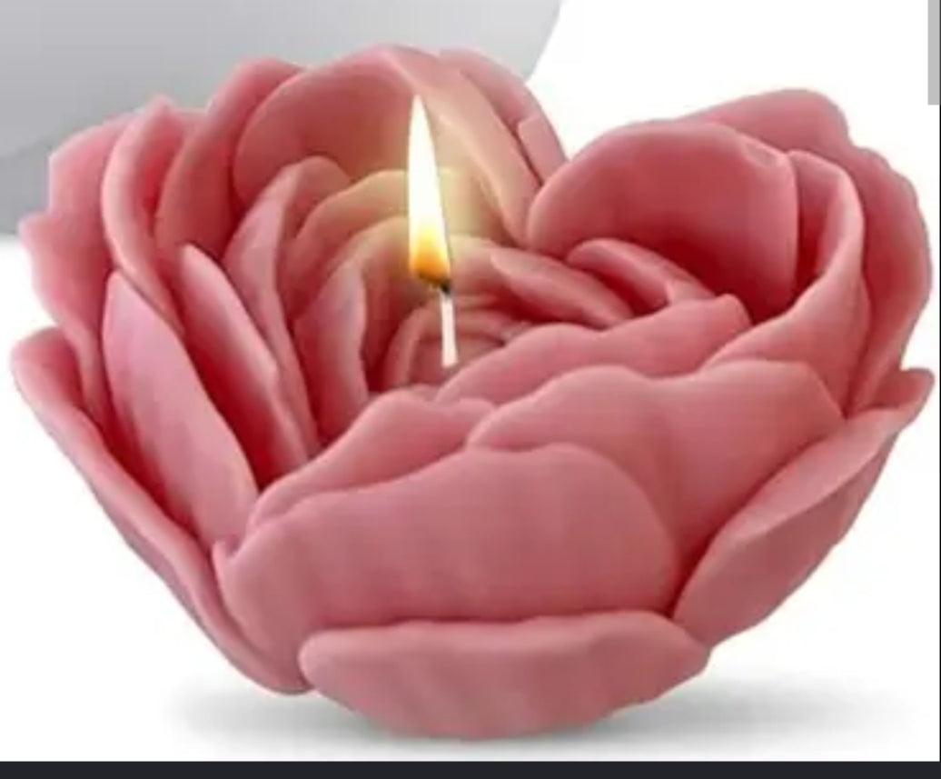 Single Rose Blossom Candle