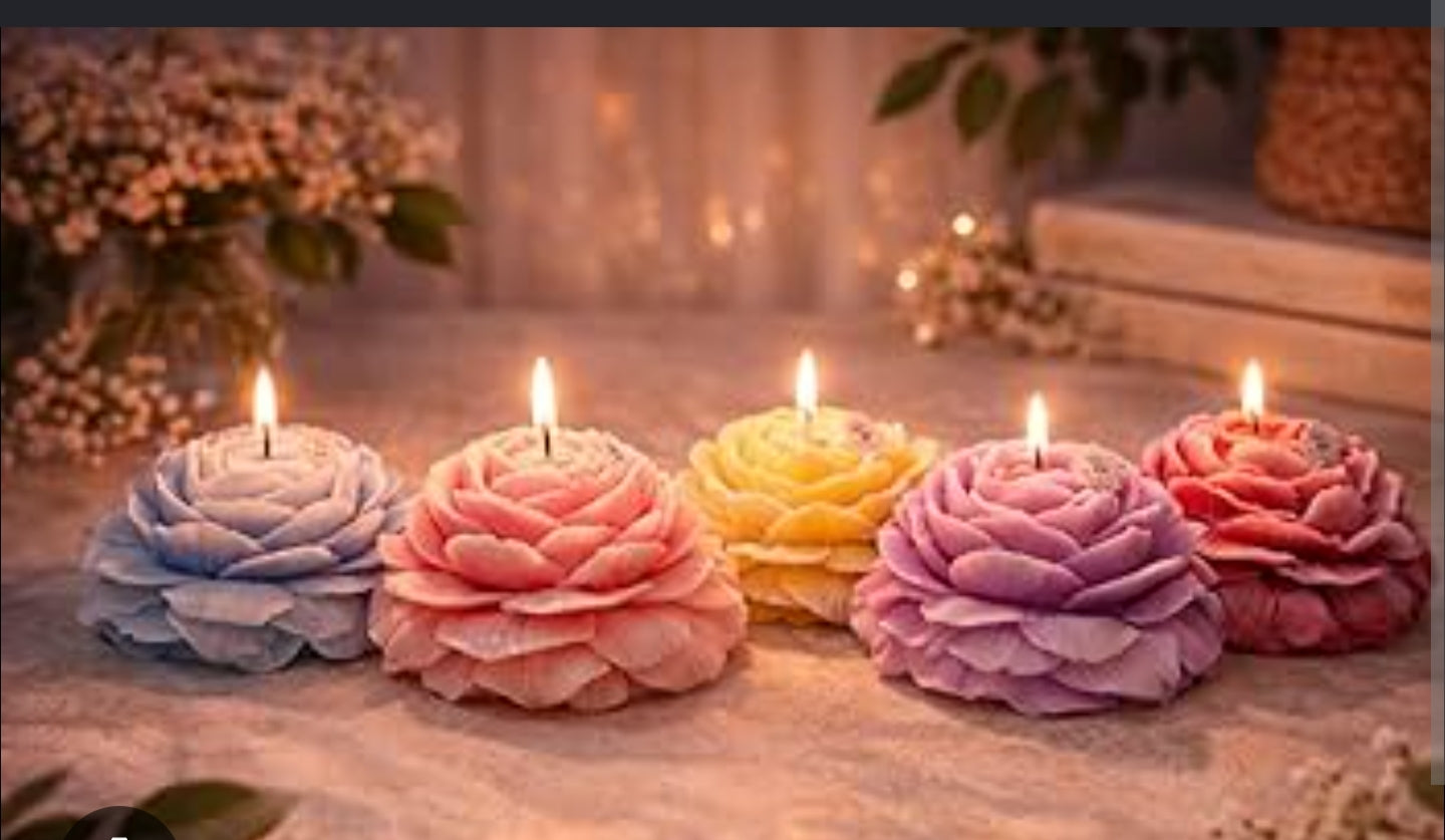 Pastel Peony Candle Set